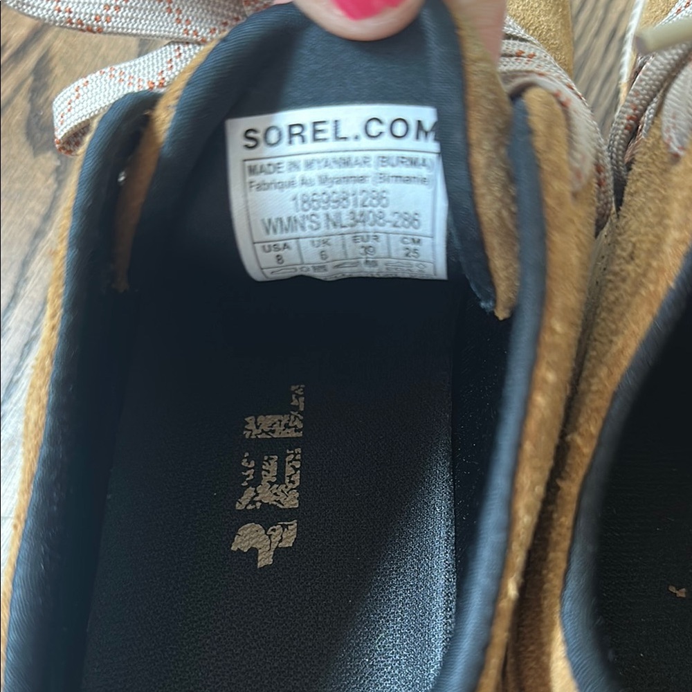 Sorel women’s waterproof Suede Casual Sneakers in Tan Sz 8 - Picture 7 of 10